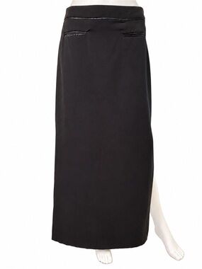 Vintage Reitmans Black Maxi Column Skirt Size 11 Made in Canada